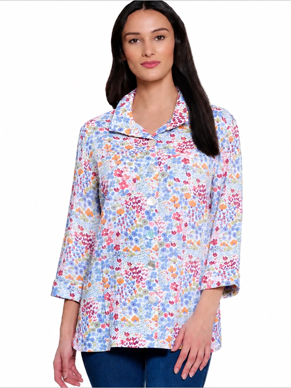 John Mark Wire Collar Button Front Camp Shirt